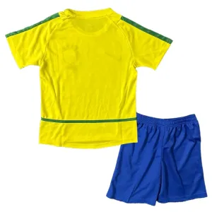 Dječji Brazil 2002-2003 Domaći Dres i šorc Retro