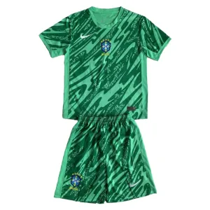 Dječji Brazil Golman Dres i šorc 2024 Zelena
