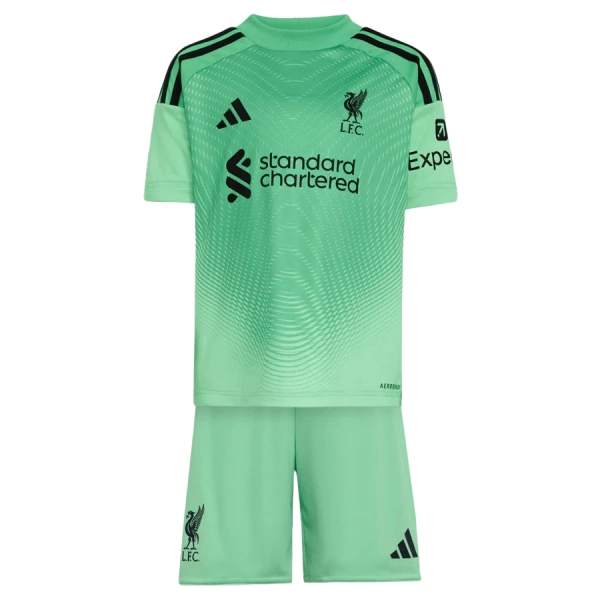 Dječji Liverpool Golman Dres i šorc 2025/26 Zelena
