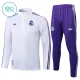 Dječji Real Madrid Trening sweatshirt i hlače komplet Četvrtina Zip 2025/26 Bijela