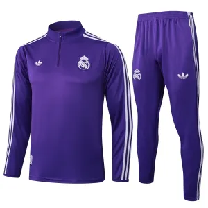 Real Madrid Trening sweatshirt i hlače komplet Četvrtina Zip 2025/26 Ljubičasta