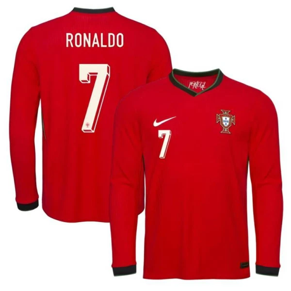 Portugal Cristiano Ronaldo 7 Domaći Dres 2025 - Dugi rukavi