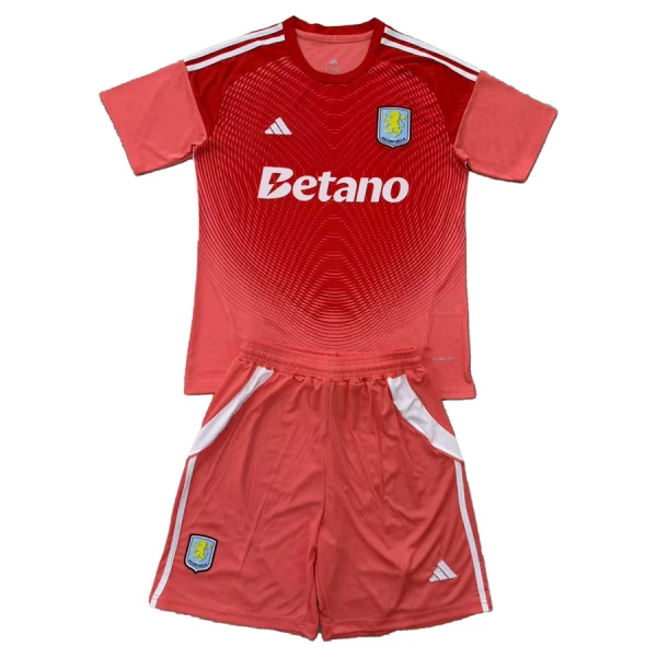 Dječji Aston Villa Golman Dres i šorc 2025/26 Crvena