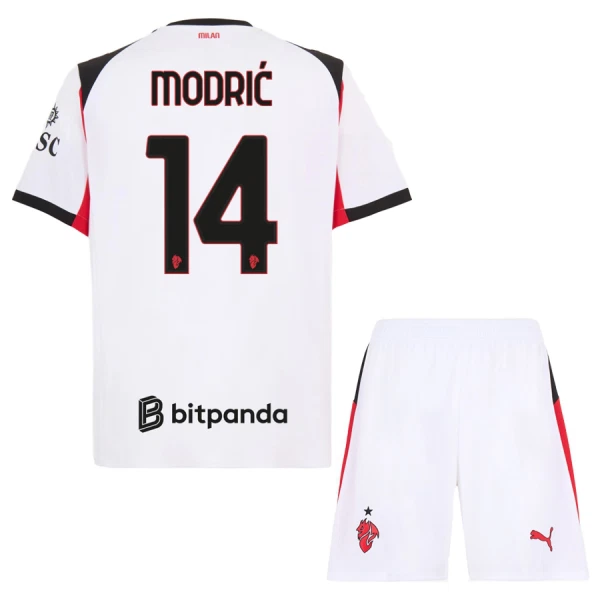 Dječji AC Milan Luka Modrić 14 Gostujući Dres i šorc 2025/26