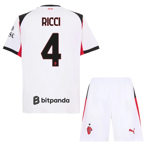 Dječji AC Milan Ricci 4 Gostujući Dres i šorc 2025/26
