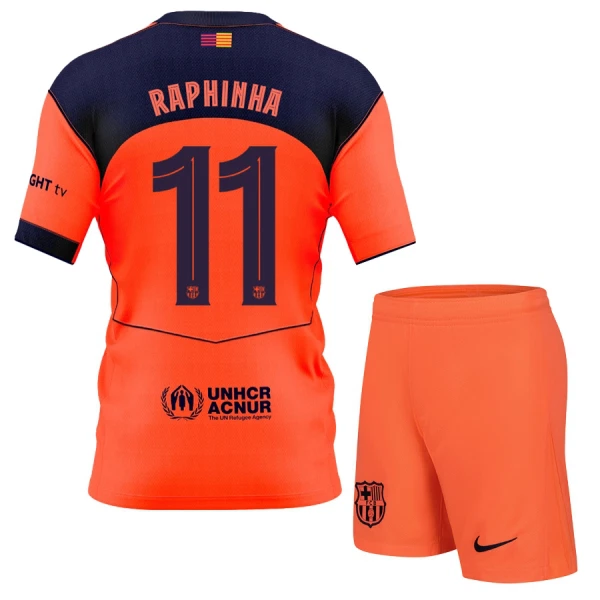 Dječji FC Barcelona Raphinha 11 Treći Dres i šorc 2025/26