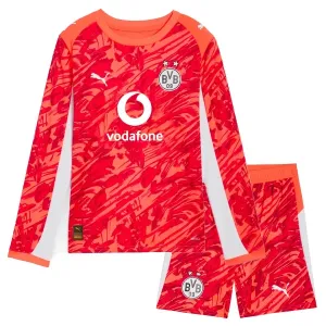Dječji Borussia Dortmund Golman Dres i šorc 2025/26 Crvena - Dugi rukavi