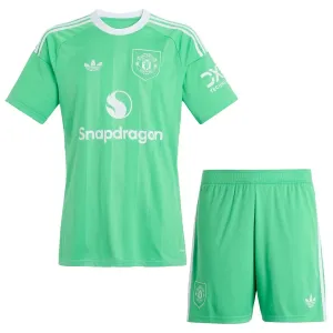 Dječji Manchester United Golman Dres i šorc 2025/26 Zelena