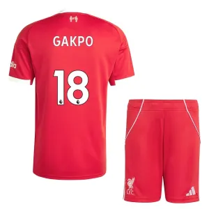 Dječji Liverpool Cody Gakpo 18 Domaći Dres i šorc 2025/26