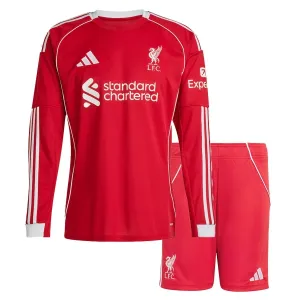 Dječji Liverpool Domaći Dres i šorc 2025/26 - Dugi rukavi