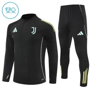 Dječji Juventus Trening sweatshirt i hlače komplet Četvrtina Zip 2025/26 Crna