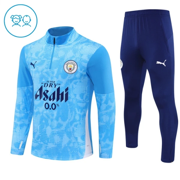Dječji Manchester City Trening sweatshirt i hlače komplet Četvrtina Zip 2025/26 Plava