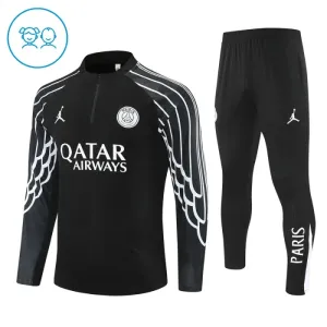 Dječji Paris Saint-Germain Trening sweatshirt i hlače komplet Četvrtina Zip 2025/26 Crna