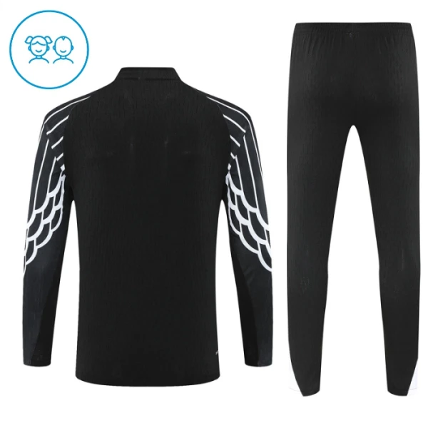 Dječji Paris Saint-Germain Trening sweatshirt i hlače komplet Četvrtina Zip 2025/26 Crna