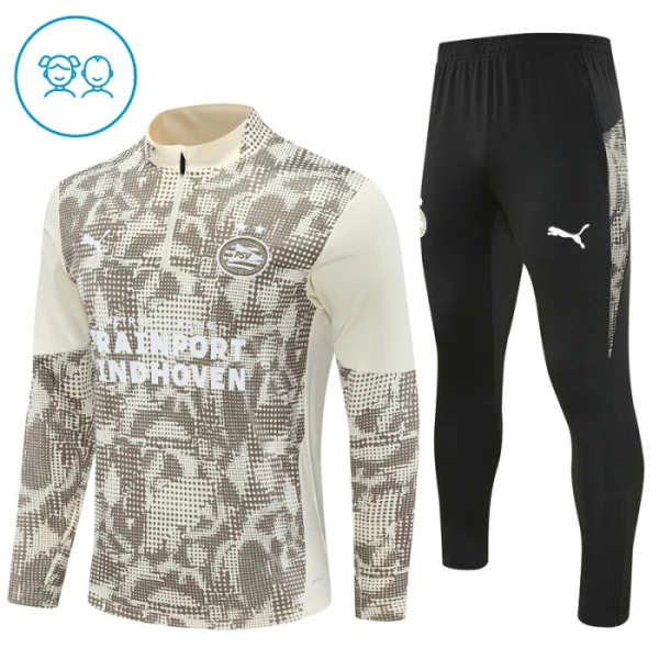 Dječji PSV Eindhoven Trening sweatshirt i hlače komplet Četvrtina Zip 2025/26 Siva