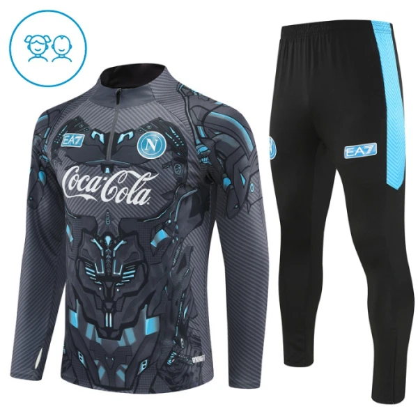 Dječji SSC Napoli Trening sweatshirt i hlače komplet Četvrtina Zip 2025/26 Crna