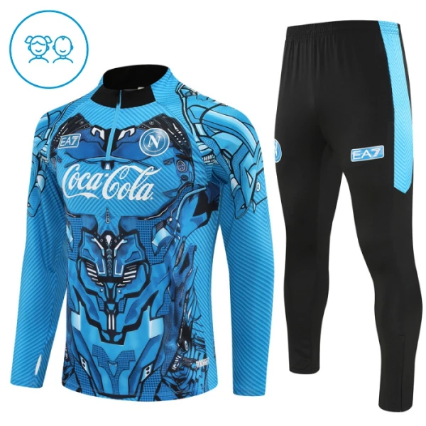 Dječji SSC Napoli Trening sweatshirt i hlače komplet Četvrtina Zip 2025/26 Plava