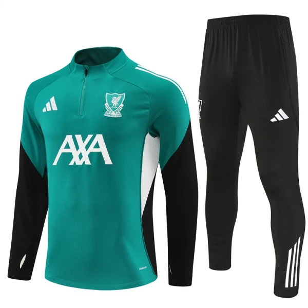 Liverpool Trening sweatshirt i hlače komplet Četvrtina Zip 2025/26 Zelena