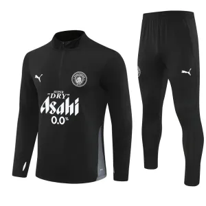 Manchester City Trening sweatshirt i hlače komplet Četvrtina Zip 2025/26 Crna