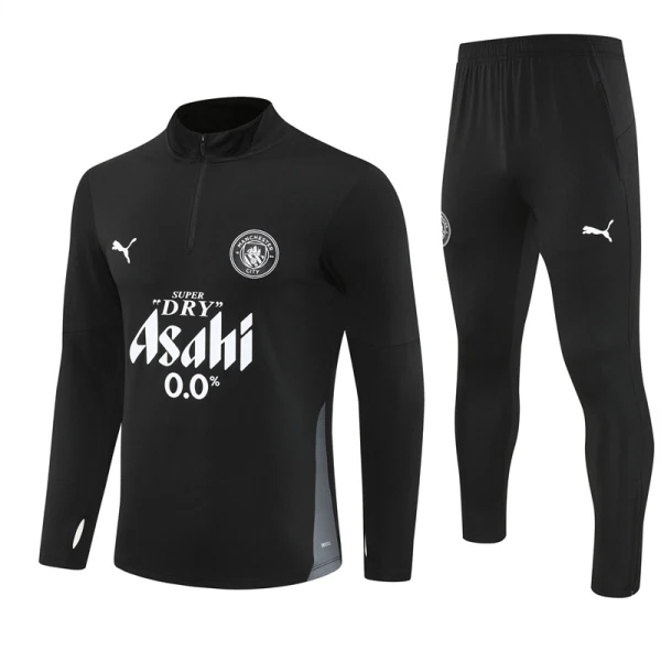 Manchester City Trening sweatshirt i hlače komplet Četvrtina Zip 2025/26 Crna