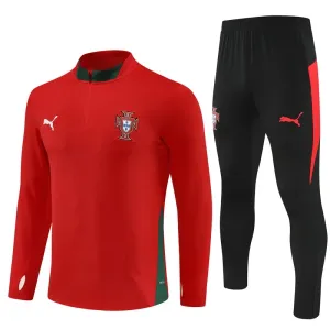 Portugal Trening sweatshirt i hlače komplet Četvrtina Zip 2025/26 Crvena