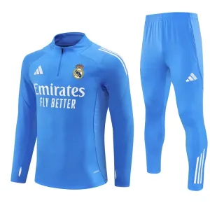 Real Madrid Trening sweatshirt i hlače komplet Četvrtina Zip 2025/26 Plava
