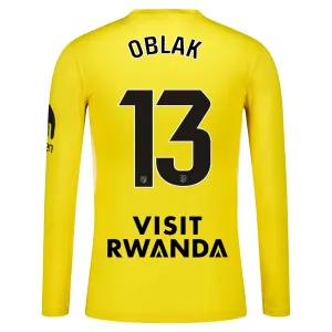 Atlético Madrid Jan Oblak 13 Golman Dres 2025/26 Žuta - Dugi rukavi