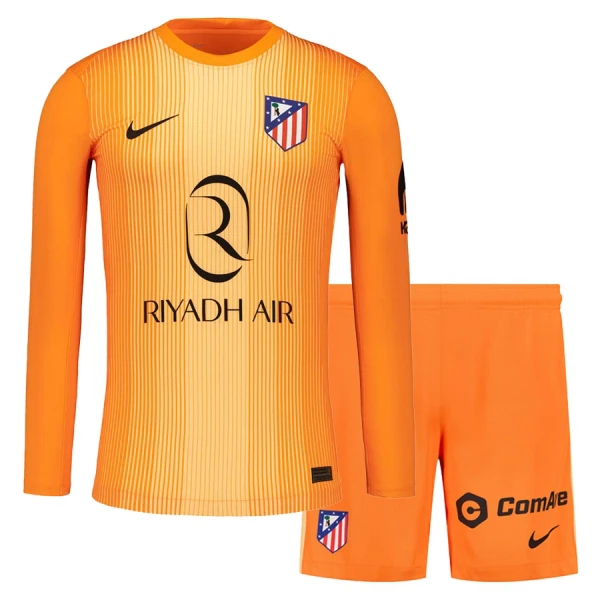 Dječji Atlético Madrid Golman Dres i šorc 2025/26 Narančasta - Dugi rukavi