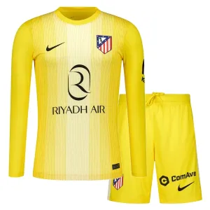 Dječji Atlético Madrid Golman Dres i šorc 2025/26 Žuta - Dugi rukavi