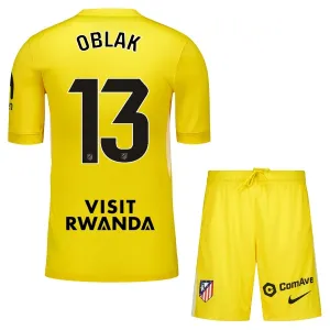 Dječji Atlético Madrid Jan Oblak 13 Golman Dres i šorc 2025/26 Žuta