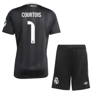 Dječji Real Madrid Thibaut Courtois 1 Golman Dres i šorc 2025/26 Crna