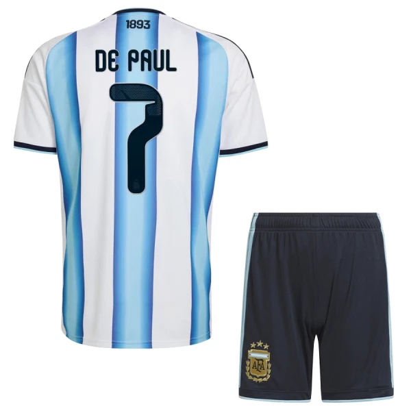 Dječji Argentina R. de Paul 7 Domaći Dres i šorc Svjetsko Prvenstvo 2026