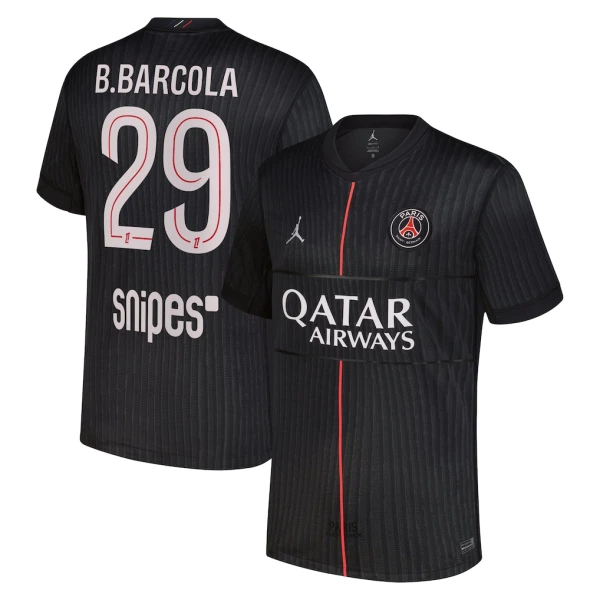 Paris Saint-Germain B. Barcola 29 Četvrta Dres 2025/26 Jordan