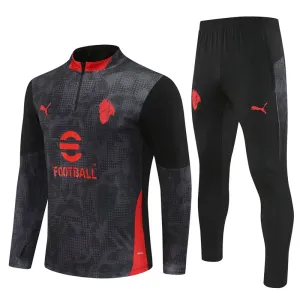 AC Milan Trening sweatshirt i hlače komplet Četvrtina Zip 2025/26 Crna
