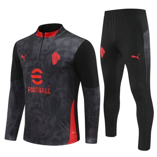 AC Milan Trening sweatshirt i hlače komplet Četvrtina Zip 2025/26 Crna