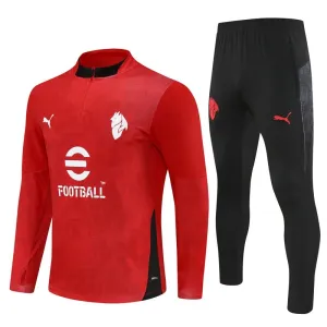 AC Milan Trening sweatshirt i hlače komplet Četvrtina Zip 2025/26 Crvena
