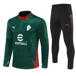 AC Milan Trening sweatshirt i hlače komplet Četvrtina Zip 2025/26 Zelena