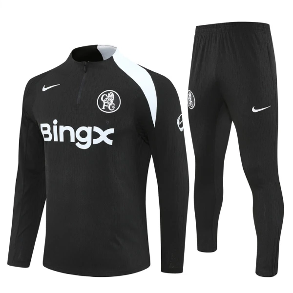 Chelsea Trening sweatshirt i hlače komplet Četvrtina Zip 2025/26 Crna