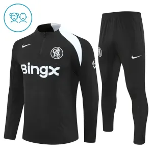 Dječji Chelsea Trening sweatshirt i hlače komplet Četvrtina Zip 2025/26 Crna