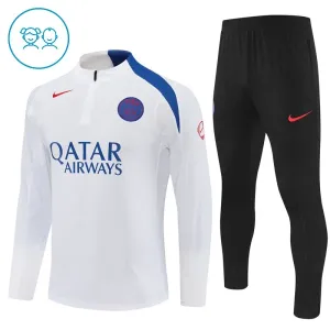 Dječji Paris Saint-Germain Trening sweatshirt i hlače komplet Četvrtina Zip 2025/26 Bijela