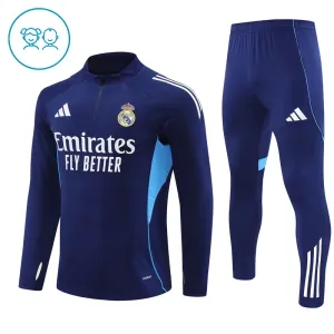 Dječji Real Madrid Trening sweatshirt i hlače komplet Četvrtina Zip 2025/26 Navy