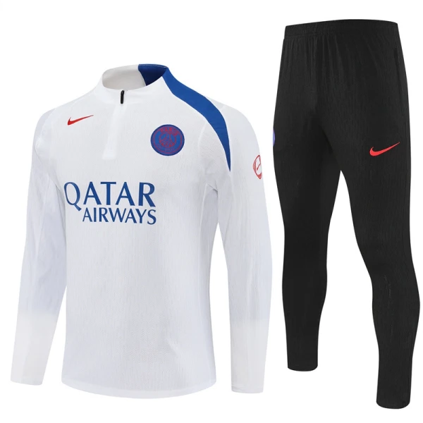 Paris Saint-Germain Trening sweatshirt i hlače komplet Četvrtina Zip 2025/26 Bijela