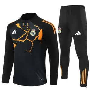 Real Madrid Trening sweatshirt i hlače komplet Četvrtina Zip 2025/26 Crna