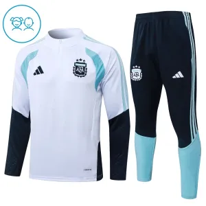 Dječji Argentina Trening sweatshirt i hlače komplet Četvrtina Zip 2026/27 Bijela