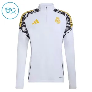 Dječji Real Madrid Trening sweatshirt i hlače komplet Četvrtina Zip 2026/27 Bijela