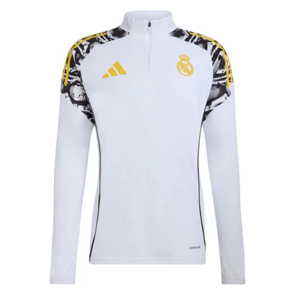 Real Madrid Trening sweatshirt i hlače komplet Četvrtina Zip 2026/27 Bijela