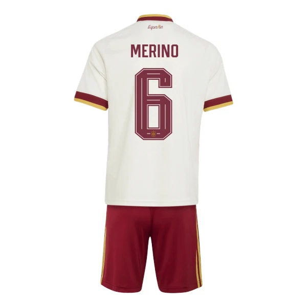 Dječji Španjolska Merino 6 Gostujući Dres i šorc Svjetsko Prvenstvo 2026
