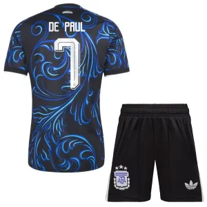 Dječji Argentina R. de Paul 7 Gostujući Dres i šorc Svjetsko Prvenstvo 2026
