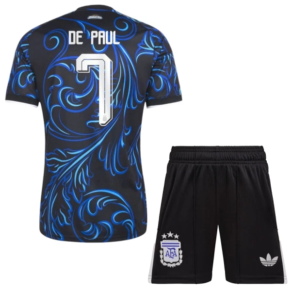 Dječji Argentina R. de Paul 7 Gostujući Dres i šorc Svjetsko Prvenstvo 2026
