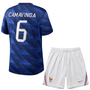 Dječji Francuska Eduardo Camavinga 6 Domaći Dres i šorc Svjetsko Prvenstvo 2026